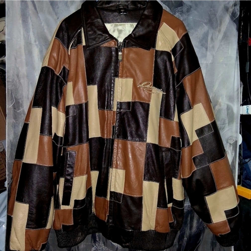 Davoucci Calfskin Leather Jacket & Custom  Timberland Boots Set New  2xL & 12 - Picture 2 of 16